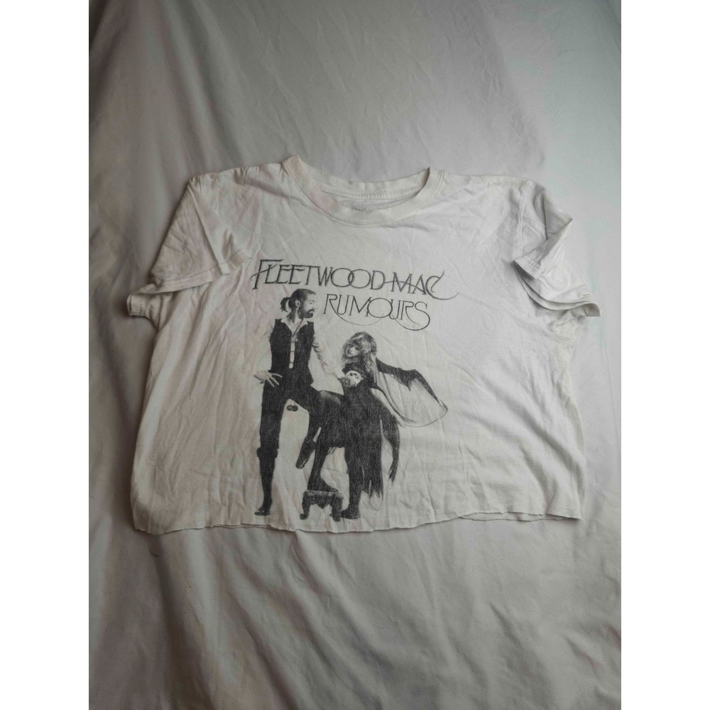 Fleetwood Mac Rumours T-Shirt Womens XL White Graphic Music Festival Streetwear